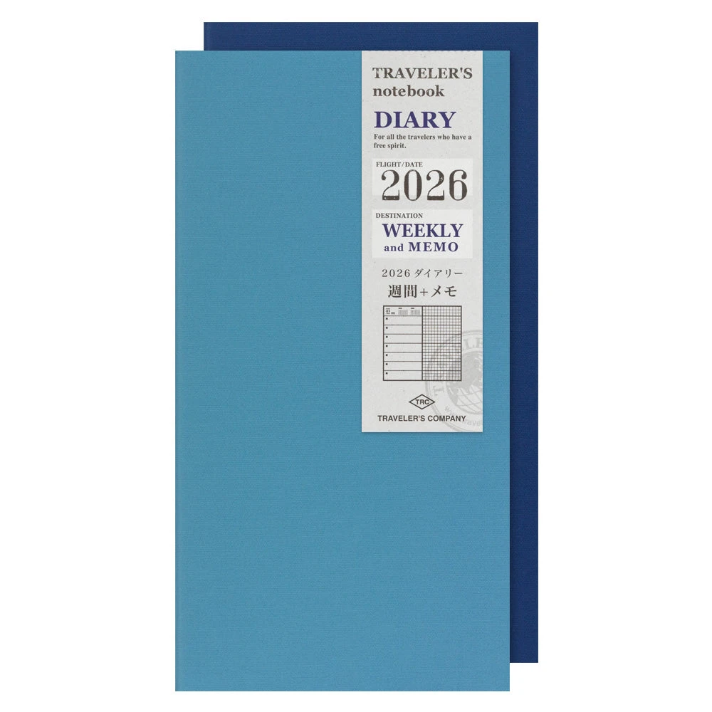 TRAVELER'S Notebook Regular Size 2026 Weekly + Memo (Pre-order Starts 10/1, Ships After 10/15)