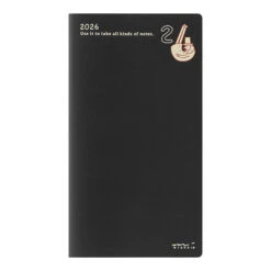 Midori Pocket Diary 2026 - Ojisan - Slim - Black (Pre-order Starts 7/29, Ships Late September)