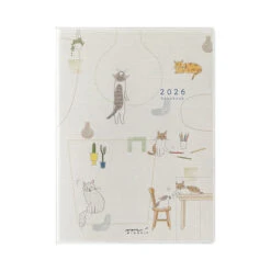 Midori Pocket Diary 2026 - Cat - A6 (Pre-order Starts 7/29, Ships Late September)