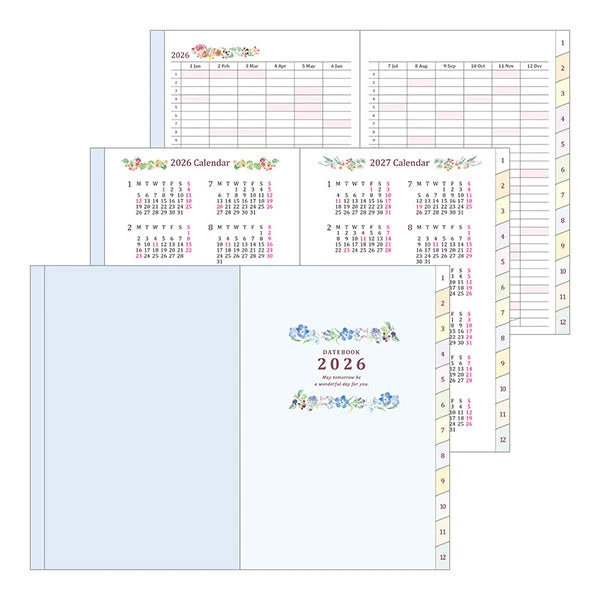 Midori Pocket Diary 2026 - Country Time Flowers - B6 (Pre-order Starts 7/29, Ships Late September) 6 Midori Pocket Diary 2026 - Country Time Flowers - B6 (Pre-order Starts 7/29, Ships Late September) - Image 6