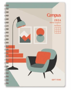 Kokuyo Campus Soft Ring Diary 2026 - A5 - Interior Pattern