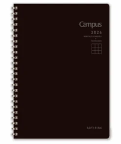 Kokuyo Campus Soft Ring Diary 2026 - A5 - Black