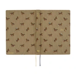 Hobonichi Techo HON 2026 - A5 - Bow & Tie: Galloping Horses - English -Daily Stationery Hub cb26 hon tiehorses 03