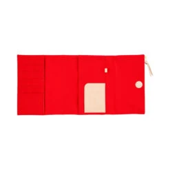 Hobonichi Techo Cousin Book & Cover 2026 - Tragen: Red - A5 -Daily Stationery Hub cc25 tragenred 04