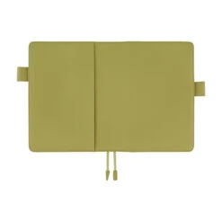 Hobonichi Techo Cousin Book & Cover 2026 - Leather: Sage Green - A5 -Daily Stationery Hub cc26 sgreen 03