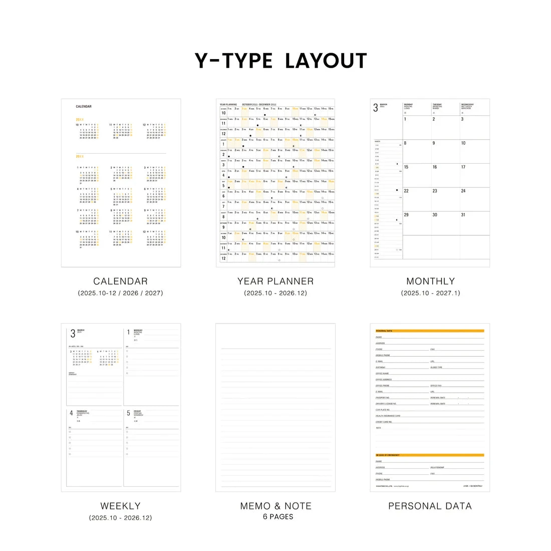 Hightide Weekly Planner Papillon - 2026 - B6 5 Hightide Weekly Planner Papillon - 2026 - B6 - Image 5