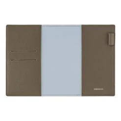 Hobonichi Original Book & Cover 2026 - Leather: Taut (Gray & Light Blue) - A6 -Daily Stationery Hub oc26 tautgbl