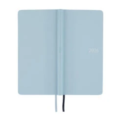 Hobonichi Techo Weeks 2026 - Leather: Snow Blue -Daily Stationery Hub wb26 classicsblue 03