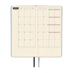 Hobonichi Techo Weeks 2026 - Leather: Snow Blue -Daily Stationery Hub wb26 classicsblue 07