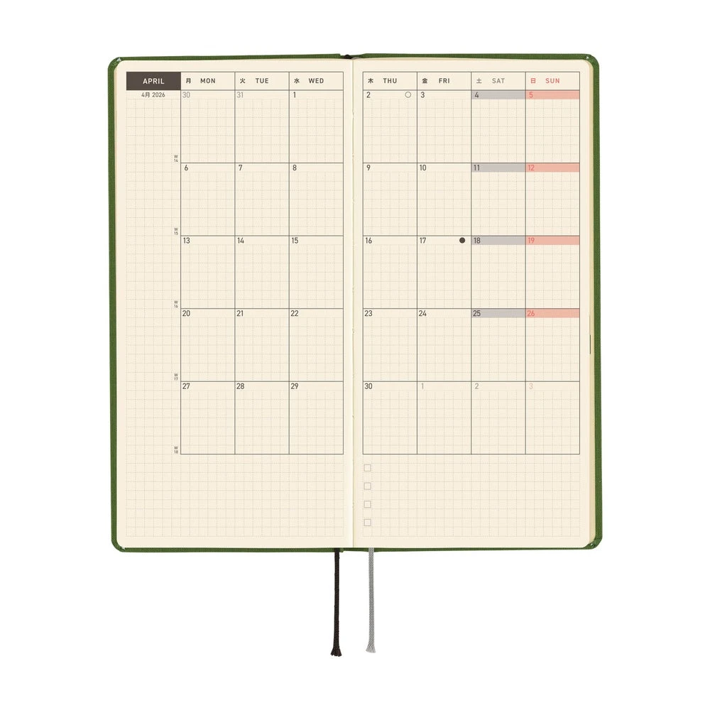 Hobonichi Techo Weeks 2026 - Colors: Antique Green 4 Hobonichi Techo Weeks 2026 - Colors: Antique Green - Image 4