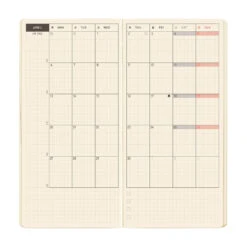 Hobonichi Techo Weeks Mega 2026 - Sneaker: Indigo Black -Daily Stationery Hub wb26 m sneakeriblack 07