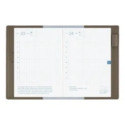 Hobonichi Original Book & Cover 2026 - Leather: Taut (Gray & Light Blue) - A6 -Daily Stationery Hub withbook ef79bfa2 eb7c 417b a190 ddf246f71396